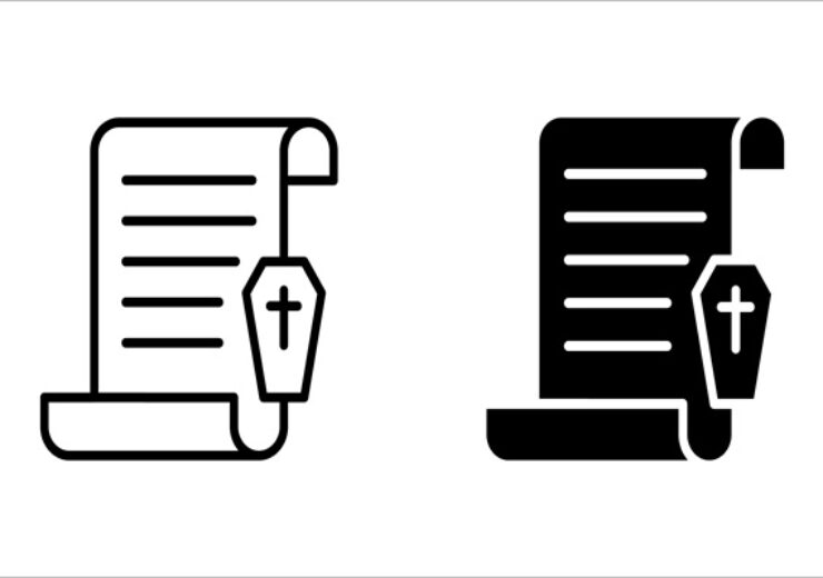Death,Certificate,Icon,Set,On,White,Background