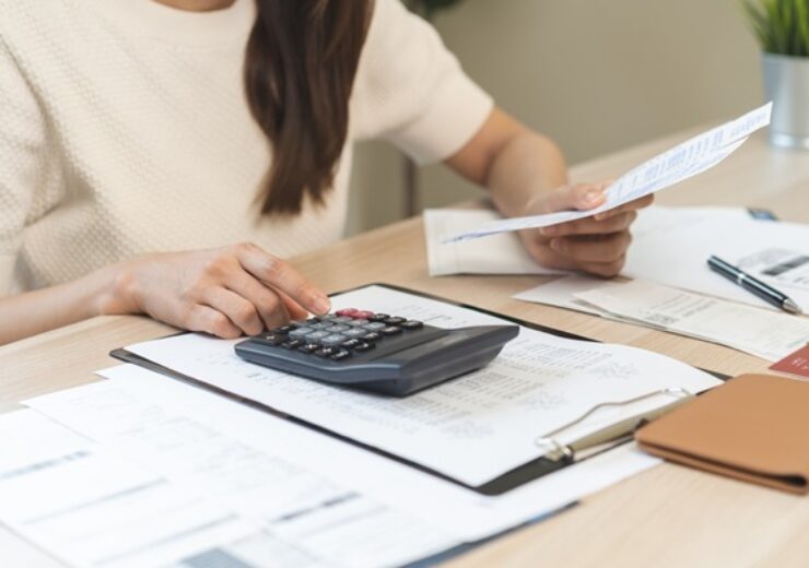 Deduction,Planning,,Debt,Asian,Young,Woman,Calculating,Money,Balance,Of