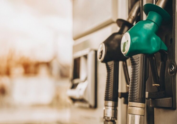 Close,Up,Of,Diesel,And,Petrol,Fuel,Pistols,At,A
