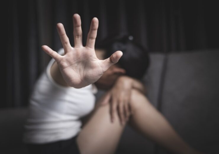 Stop,Violence,Against,Women.,Woman,Raises,Hands,To,Stop,Violence