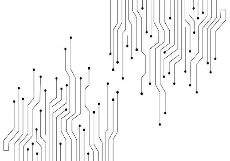 Abstract,Black,Lines,And,Dots,Form,A,Circuit,Board,Pattern
