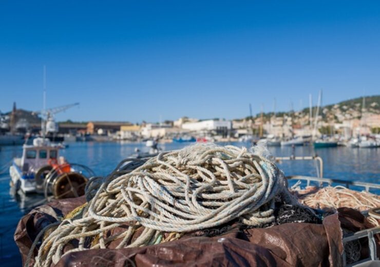 Close-up,Of,Coiled,Fishing,Ropes,And,Nets,Resting,On,A