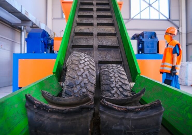 An,Industrial,Enterprise,For,Recycling,Used,Car,Tires.,Recycling,Of